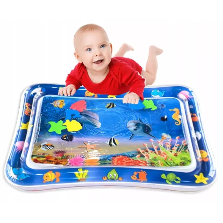 Baby Foldable Water Game Mat Inflatable Play Mat Floating Tummy Time Mat Toddler Waterproof Baby Water Mat