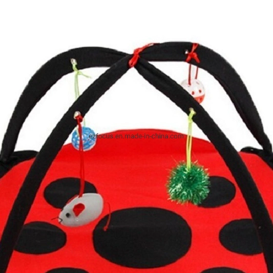 Cat Play Mat with Hanging Toys Balls and Mice Ringing Hammock Wbb17076