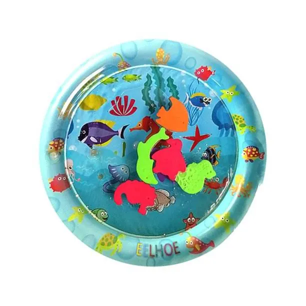 夏の水遊び器具とおもちゃインフレータブルタツノオトシゴスプリンクラーパッドスプラッシュマット子供用
