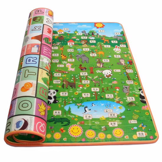 赤ちゃんハイハイベビープレイマット床用大型綿教育おなかタイムマット